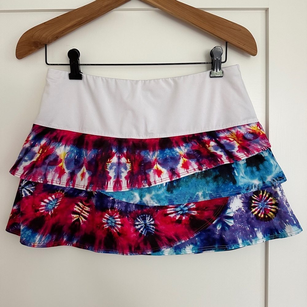 Lucky in Love Tie-Dye Layered Tennis Skirt